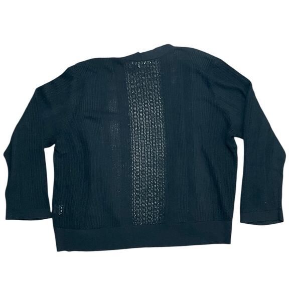 Madison + Hudson Women's Split Neck Crochet Cardigan Black Size XL EUC - Picture 7 of 7